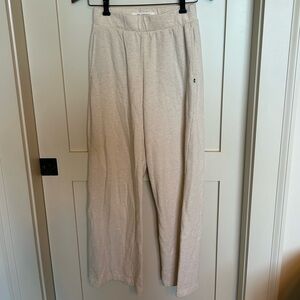 SOL ANGELES Wideleg Sweatpants- cream/white xs
